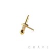 316L SURGICAL STEEL THREADLESS PUSH IN MULTI CZ DAGGER TOP PART